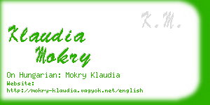 klaudia mokry business card